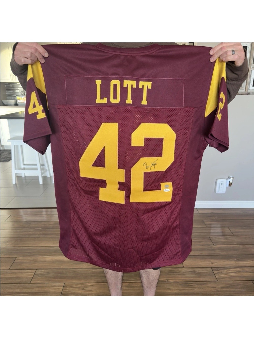 Authentic Signed #42 Lott Football Jersey in Garnet and Gold - Picture 6 of 12